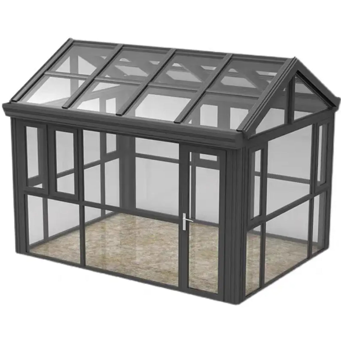 European architectural style prefabricated sun room glass room heat insulation sound insulation waterproof aluminum house