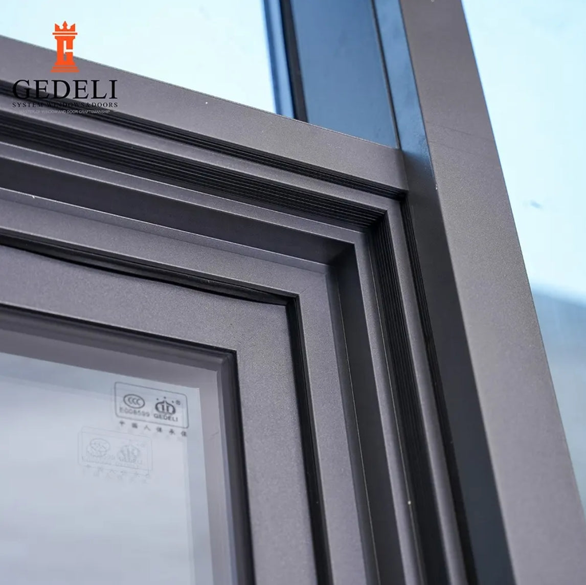 Modern Quality Thermal Break Aluminium Alloy Casement Window and Door Double Glass Aluminum Casement Windows With Screens awning