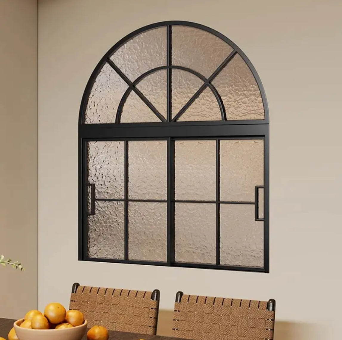 French architectural style prefabricated thermal insulation aluminum window double glazed soundproof glass casement window