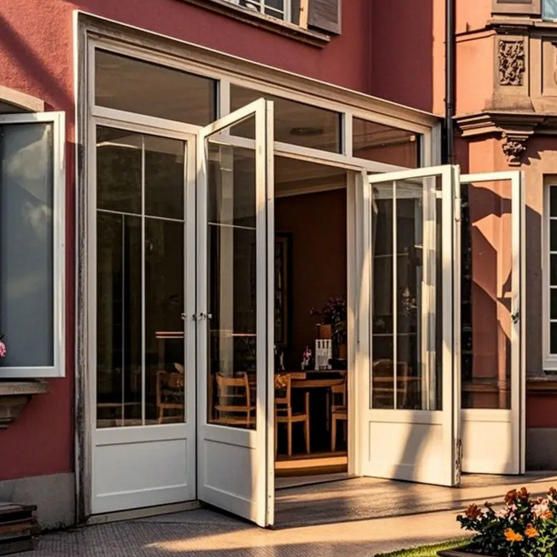 Fransh Tempered Glass Bifold Doors Aluminium Folding Patio Outdoor Sliding Folding Door Aluminum Vertical Bi Folding Doors Glass