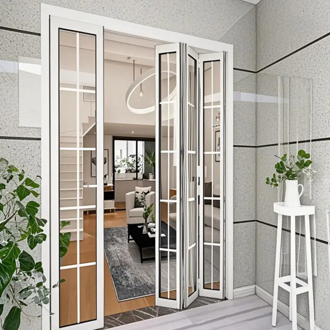 Sliding Door Customized New Design Balcony Glass Door Double Tempered Glazed Energy Efficient Panoramic Aluminum Sliding Door