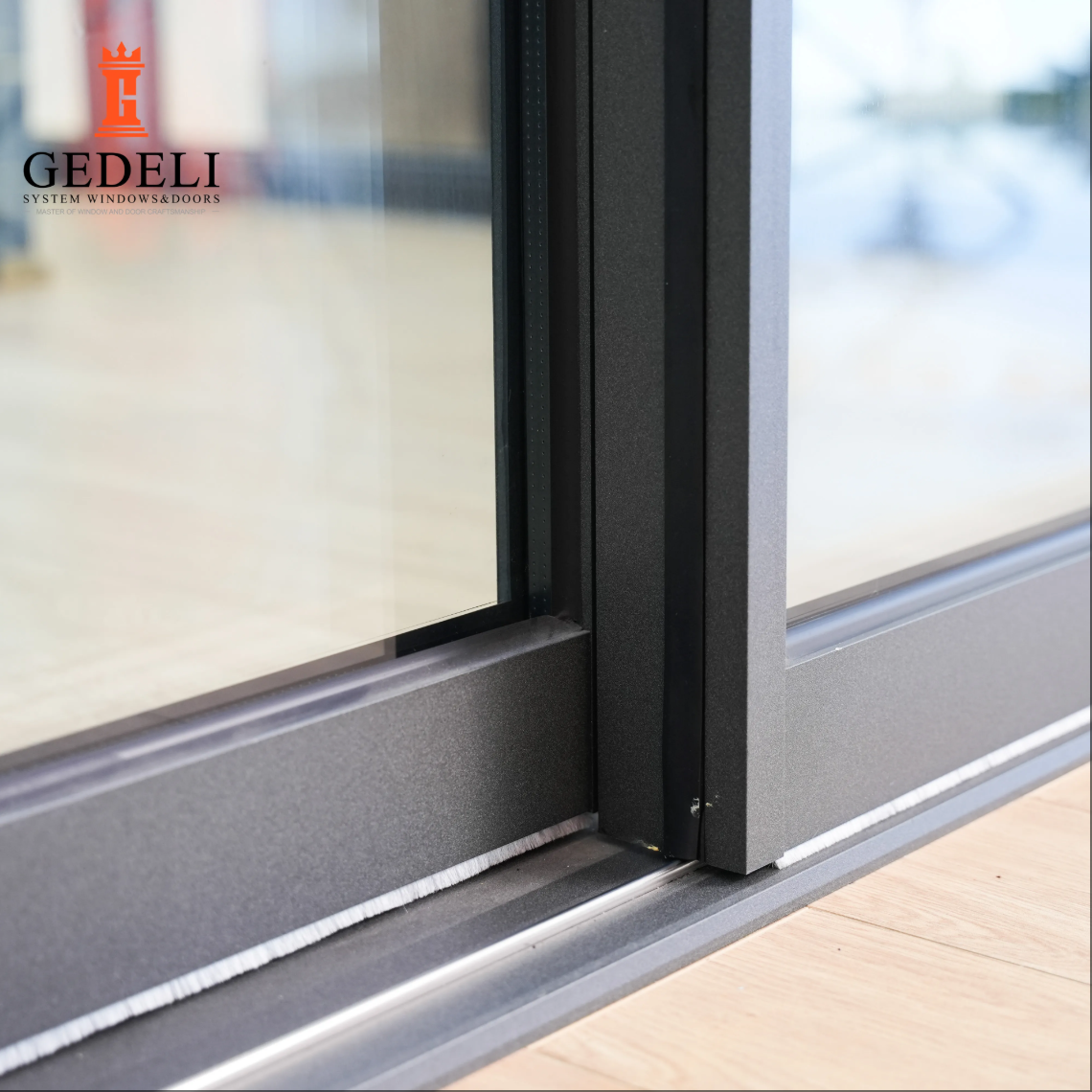GEDELI Heavy Duty Push-Pull Aluminum Sliding Doors Custom Double Glazed Sliding Doors for Office Villas