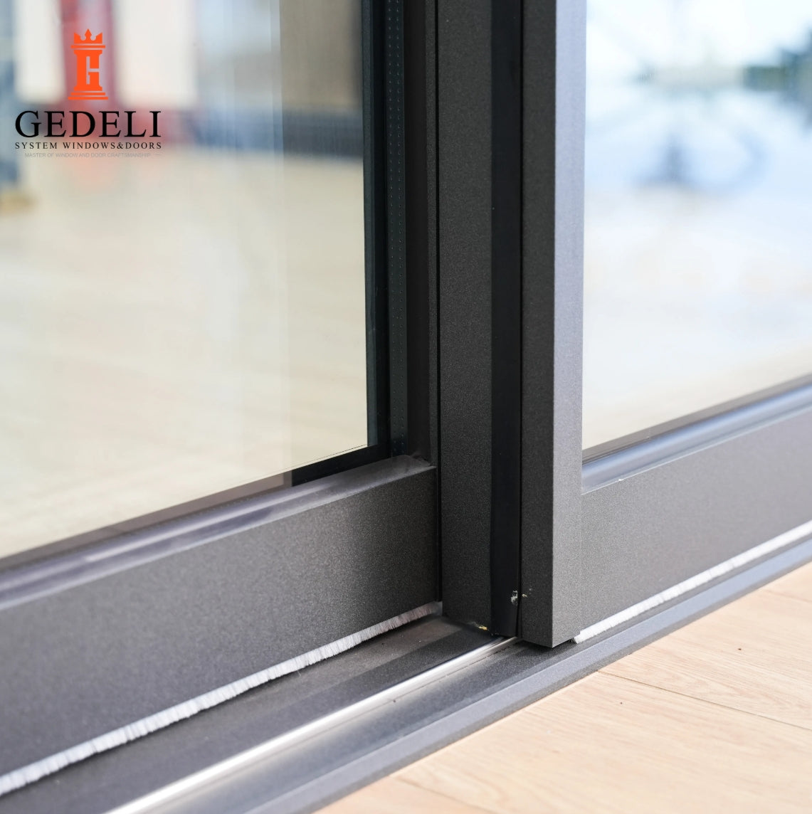 GEDELI Heavy Duty Push-Pull Aluminum Sliding Doors Custom Double Glazed Sliding Doors For Office Villas