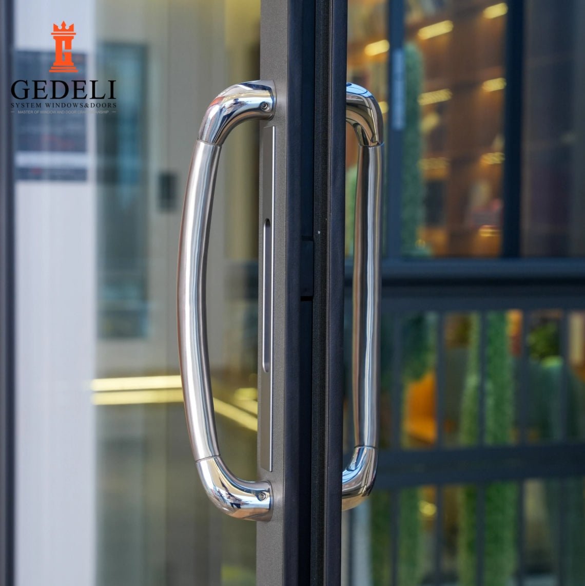 GEDELI Heavy Duty Push-Pull Aluminum Sliding Doors Custom Double Glazed Sliding Doors For Office Villas