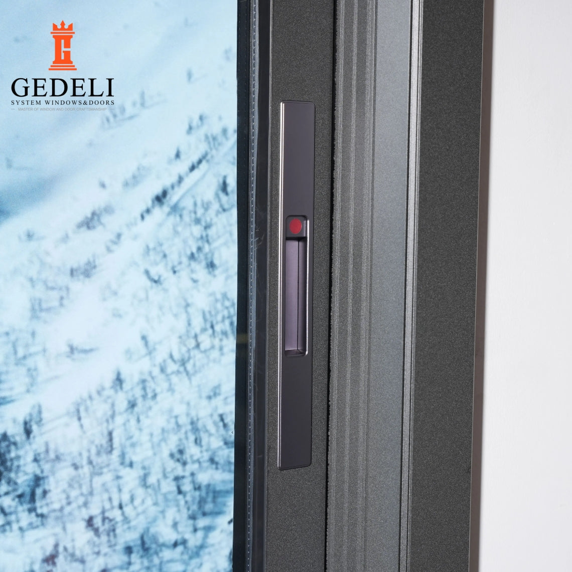 GEDELI Custom Double Glazed Sliding Doors Noiseless Residential High Quality Aluminum Sliding Glass Door For Offices