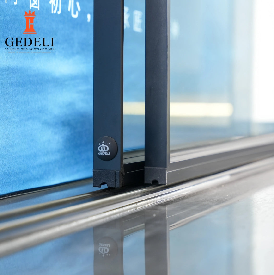 GEDELI Custom Double Glazed Sliding Doors Noiseless Residential High Quality Aluminum Sliding Glass Door For Offices