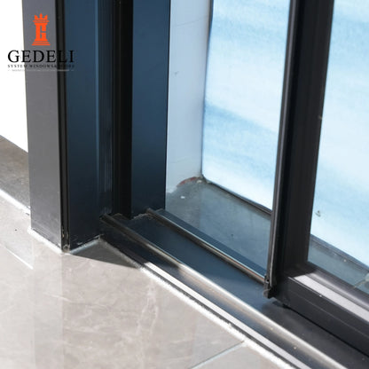 GEDELI Custom Double Glazed Sliding Doors Noiseless Residential High Quality Aluminum Sliding Glass Door For Offices