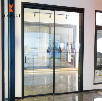 GEDELI interior three-linkage Modern Design Aluminum Alloy Sliding Door Windproof for Indoor