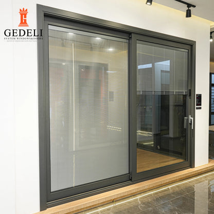 GEDELI Heavy Duty Modern Office Door Shutter Sliding Door External Glass Slide Large Sliding Patio Door Waterproof Soundproof