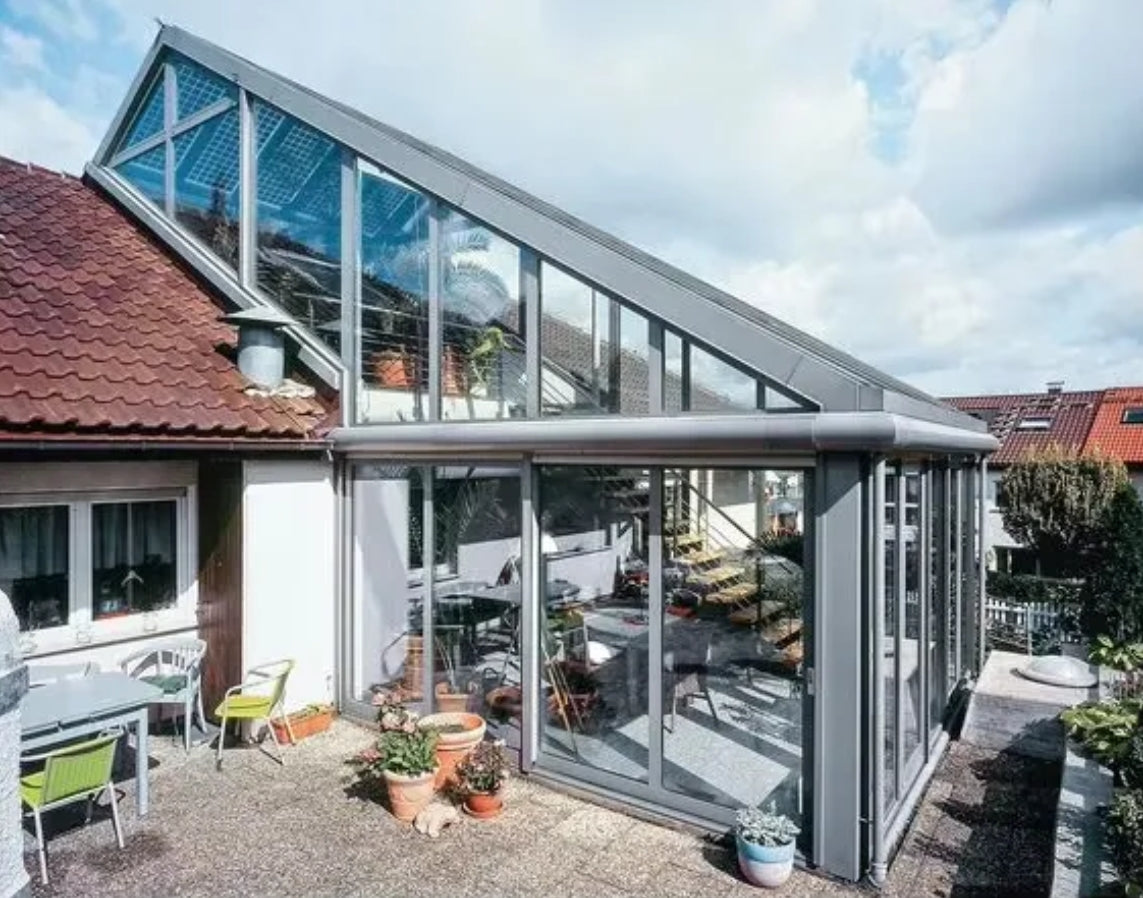 modern modular prefabricated tempered glass sunroom winter garden green sunroom villa