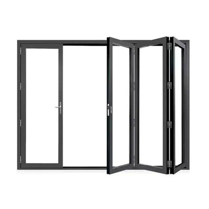 GEDELI High Quality Folding Sliding Door Aluminum Bi-fold Exterior Accordion Panoramic Folding Doors