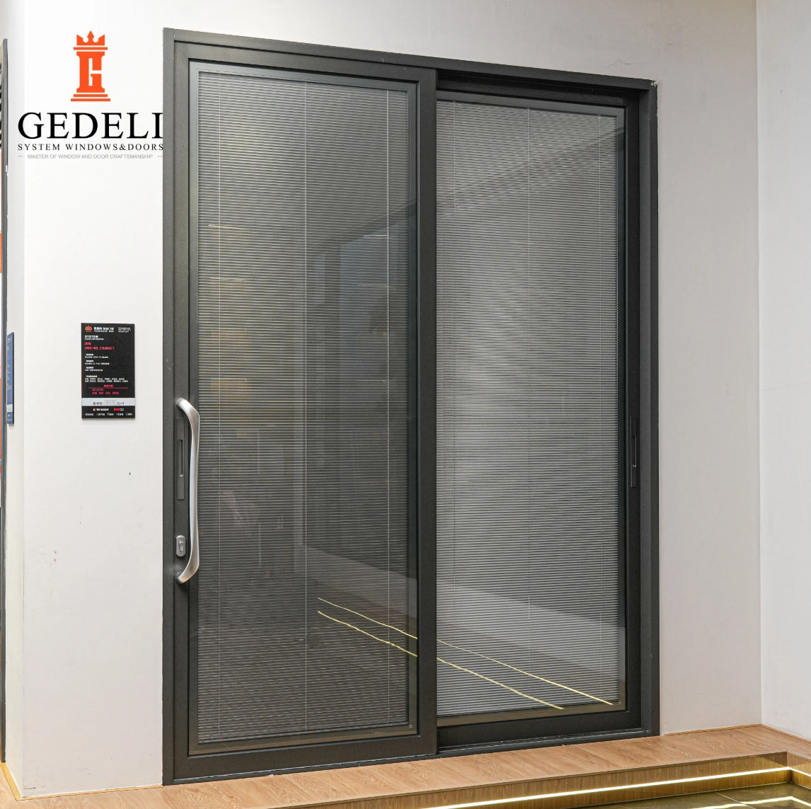 GEDELI Hurricane Impact Sliding Door Custom Aluminum Alloy Double Tempered Glass Sliding Door Heat Insulation And Waterproof